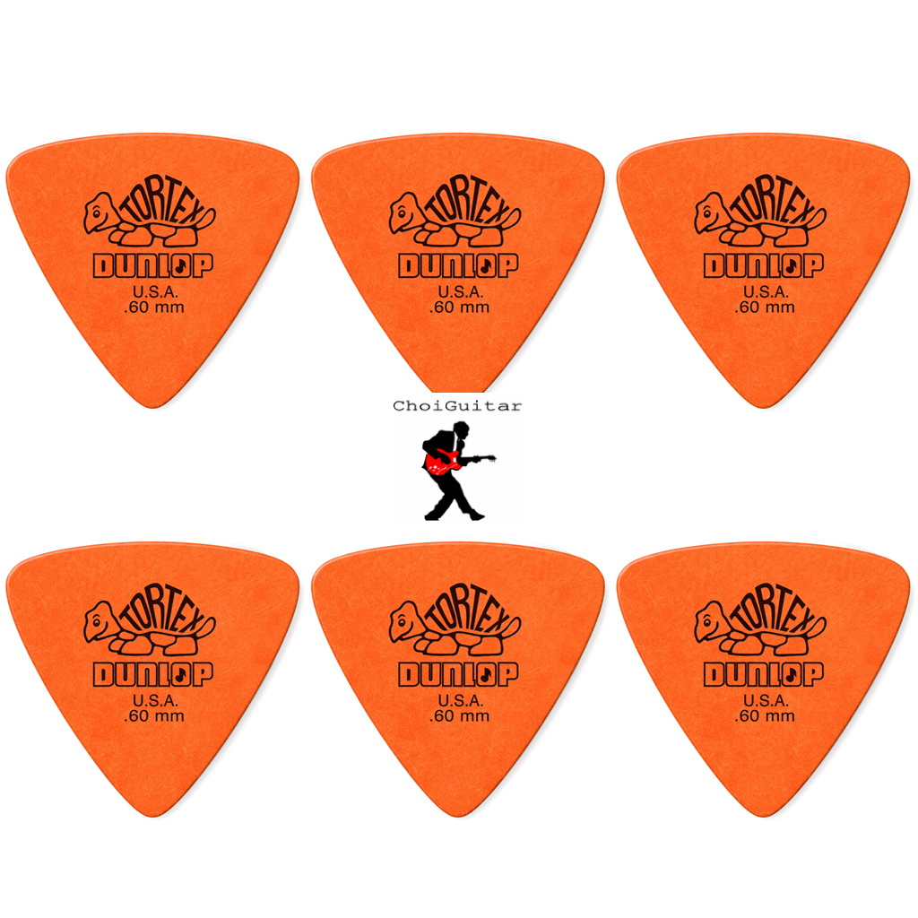 USA Dunlop 6 Tortex TRIANGLE tam giác đều 0.60mm - Phím đàn Guitar - Pick - Picks (móng gảy)