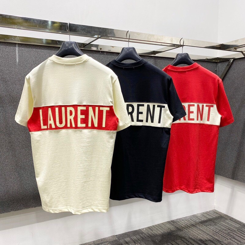 Áo thun Saint Laurent chất liệu cotton siêu phẩm hè 2023 cho anh em dân chơi, Áo phông unisex nam nữ