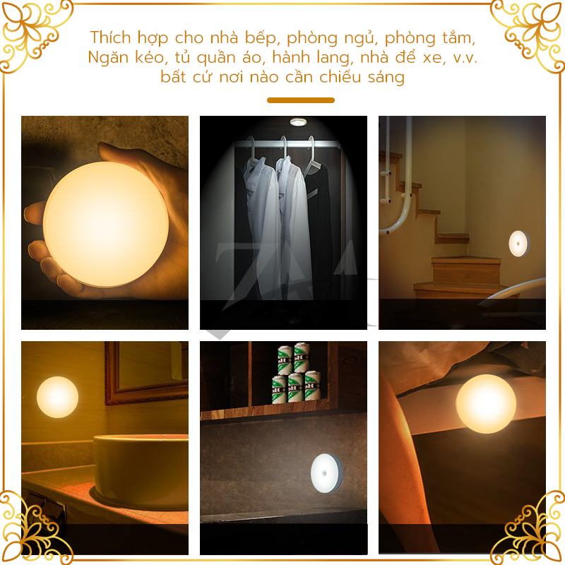 Đèn Cảm Ứng Chuyển Động, Đèn Led Dán Tường Cảm BiếnThông,Minh Gắn Tủ Quần Áo, ứng trong đêm có người đi qua tự động sáng | BigBuy360 - bigbuy360.vn