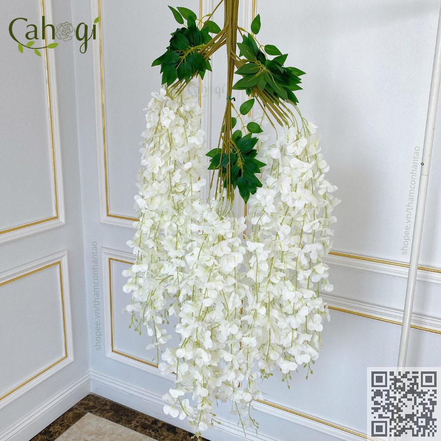Dây Leo Hoa Giả - Cành Tử Đằng Giả Nhiều Hoa Dài 110 Cm