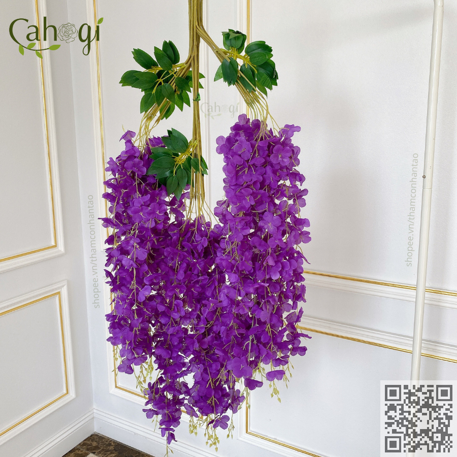 Dây Leo Hoa Giả - Cành Tử Đằng Giả Nhiều Hoa Dài 110 Cm