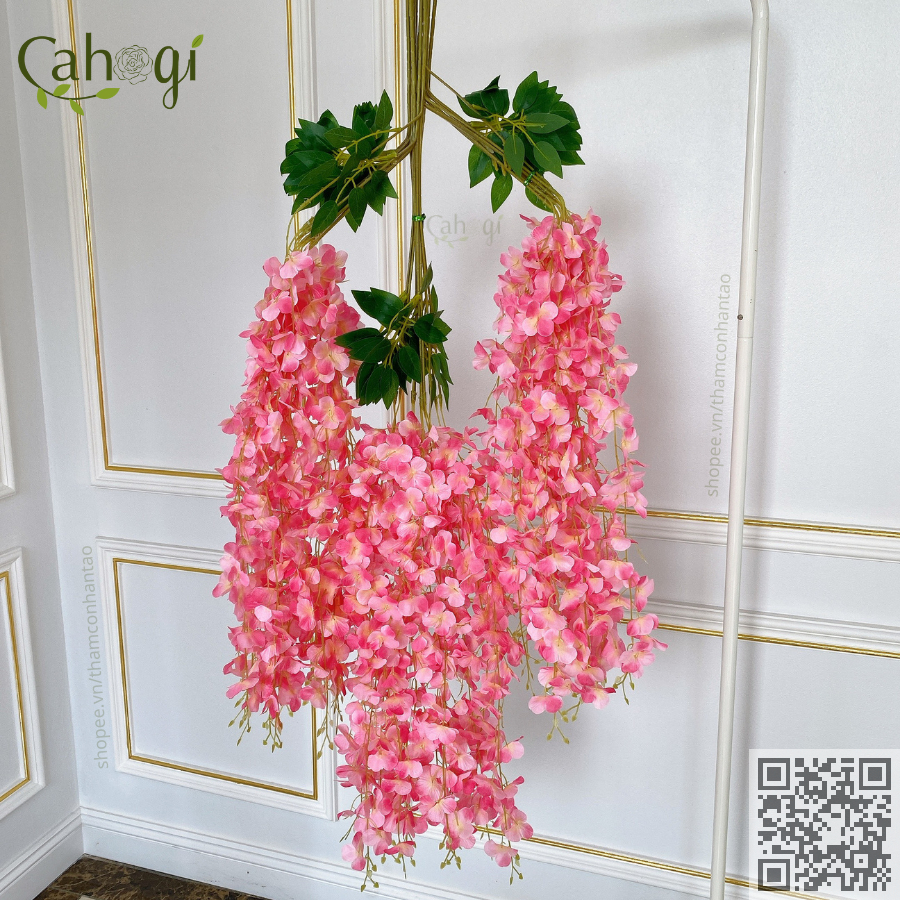 Dây Leo Hoa Giả - Cành Tử Đằng Giả Nhiều Hoa Dài 110 Cm