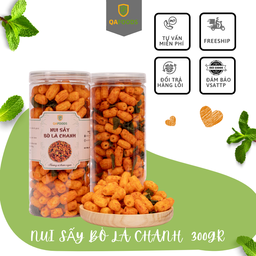 Nui bò lá chanh ☄300G☄️ FREESHIP_ATVSTP_Ăn Là Mê Ngay !