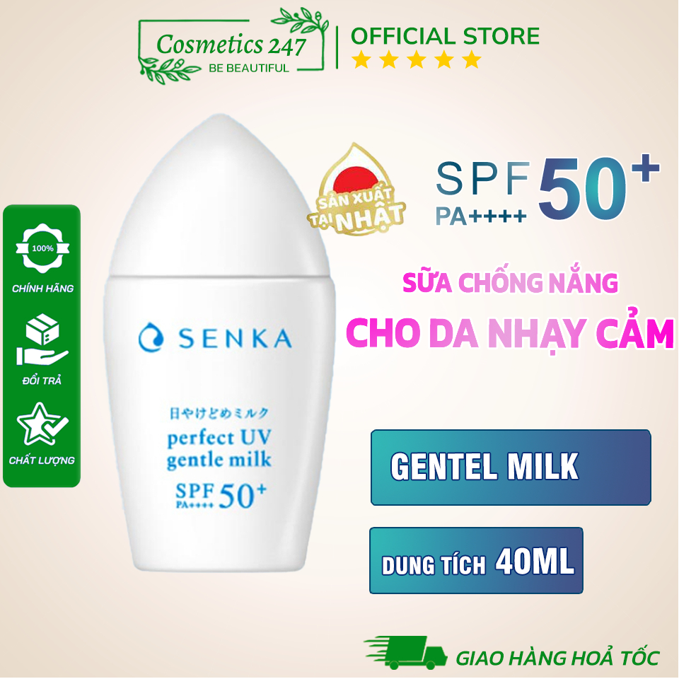 Kem Chống Nắng Senka Perfect UV Dạng Sữa 40ML & Gel 80ML & Essence 50G | BigBuy360 - bigbuy360.vn