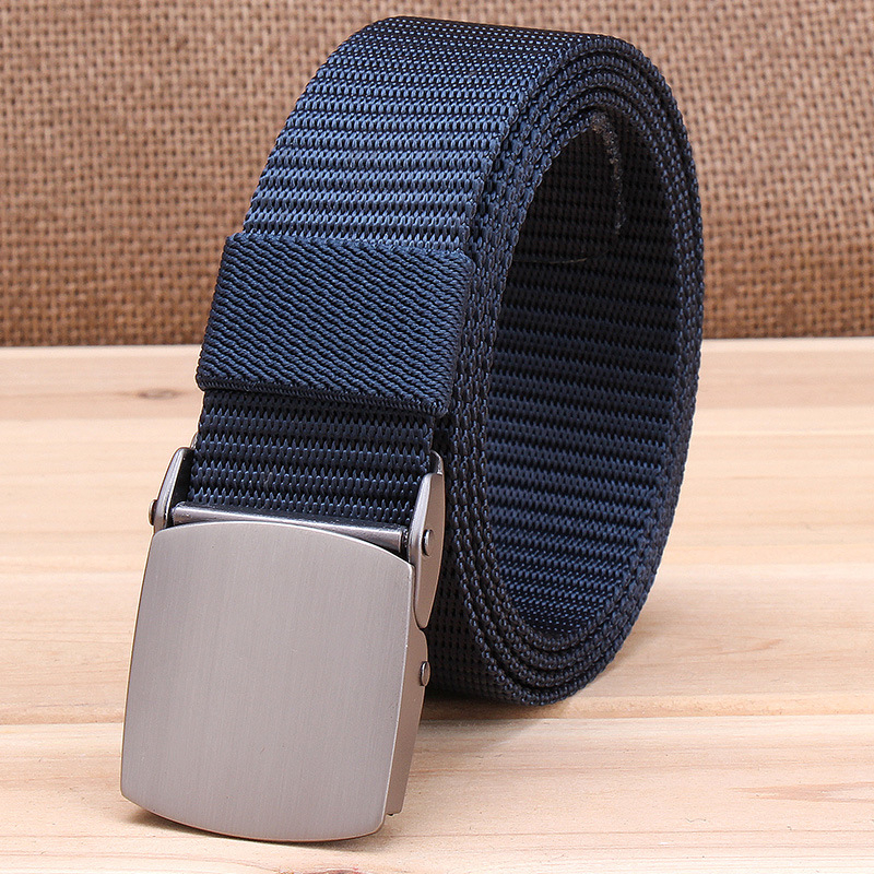 Thắt lưng Nevada nắp kim loại gập, dây lưng vải dù, dây nịt thời trang độc đáo trẻ trung cá tính, thắt lưng kim loại