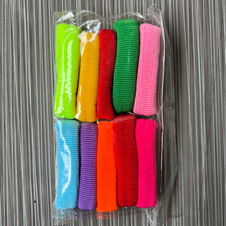 Túi 10 thun cột tóc màu đen (bản 1.5cm, rộng 6cm)
