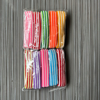 Túi 10 thun cột tóc màu đen (bản 1.5cm, rộng 6cm)