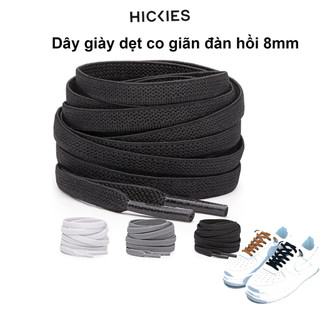 1 cặp dây giày co giãn, dẹp rộng 8mm, dài 100cm cho giày thể thao nam nữ, trẻ em- hickies