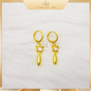  Khuyên Tai Nữ Dáng Cài Tròn Hình Hoa Bông Tai Xi Mạ Vàng Màu 10k 18k 24k Cao Cấp |B20VHT6 