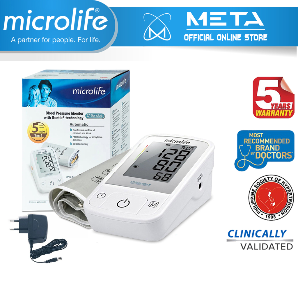 Máy Đo Huyết Áp Thương Hiệu Thụy Sĩ Microlife A2 Basic | Tiêu Chuẩn Và Công Nghệ Hiện Đại Châu Âu | Bảo Hành 5 Năm