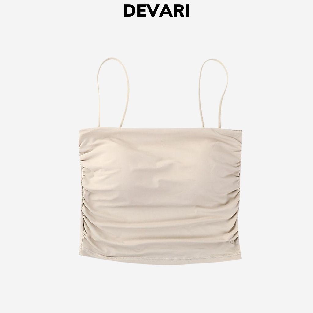 Áo bra nữ 2 dây mảnh gợi cảm đệm mút mỏng ôm ngực chất liệu đúc su thun lạnh mềm mại DEVARI B821