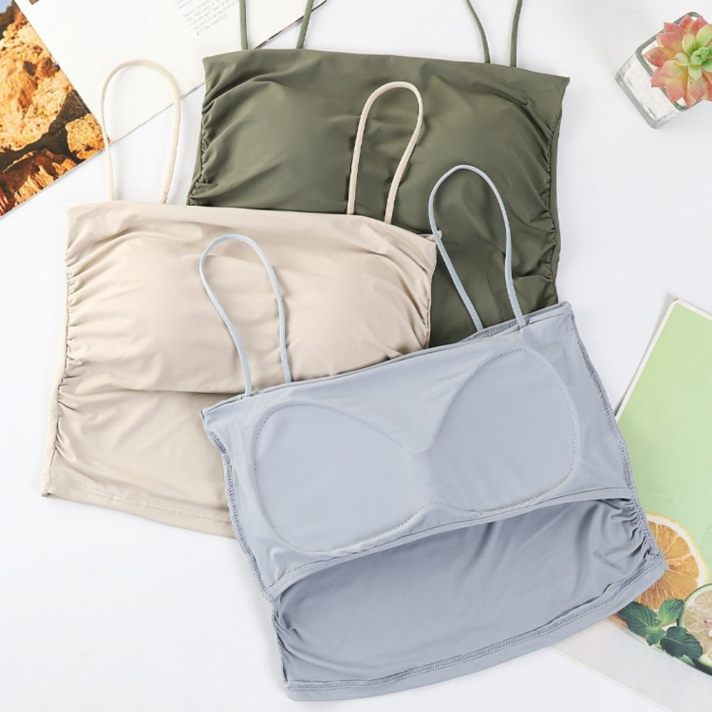 Áo bra nữ 2 dây mảnh gợi cảm đệm mút mỏng ôm ngực chất liệu đúc su thun lạnh mềm mại DEVARI B821