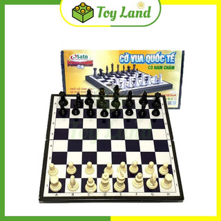   Sato  Bộ Cờ Vua Trắng Đen Size Lớn Có Nam Châm Loại Cao Cấp Đồ Chơi Trí Tuệ Thể Thao Board Game Cờ Quốc Tế 