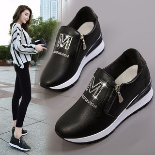 Giày slip on nữ độn đế cao 7 phân tiện dụng