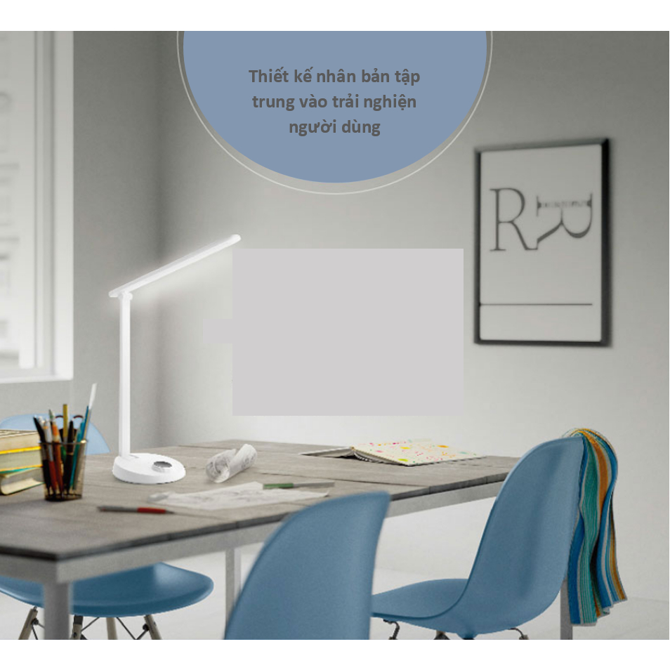 Đèn bàn bảo vệ mắt led philips leverplus 66048, 5.2w 4000k ánh sáng tự nhiên - hàng nhập khẩu chánh hãng