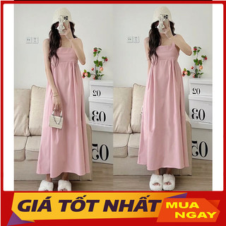 Đầm 2 Dây Đi Biển Babydoll Dáng Xòe Xếp Ly Hàng Quảng Châu M3044 - Yamy888