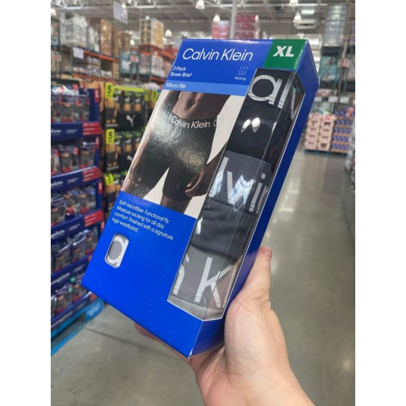 3 CÁI - 1 sét,  QUẦN LÓT BOXER NAM - Calvin Klein  HÀNG AUTH mua tại Mỹ