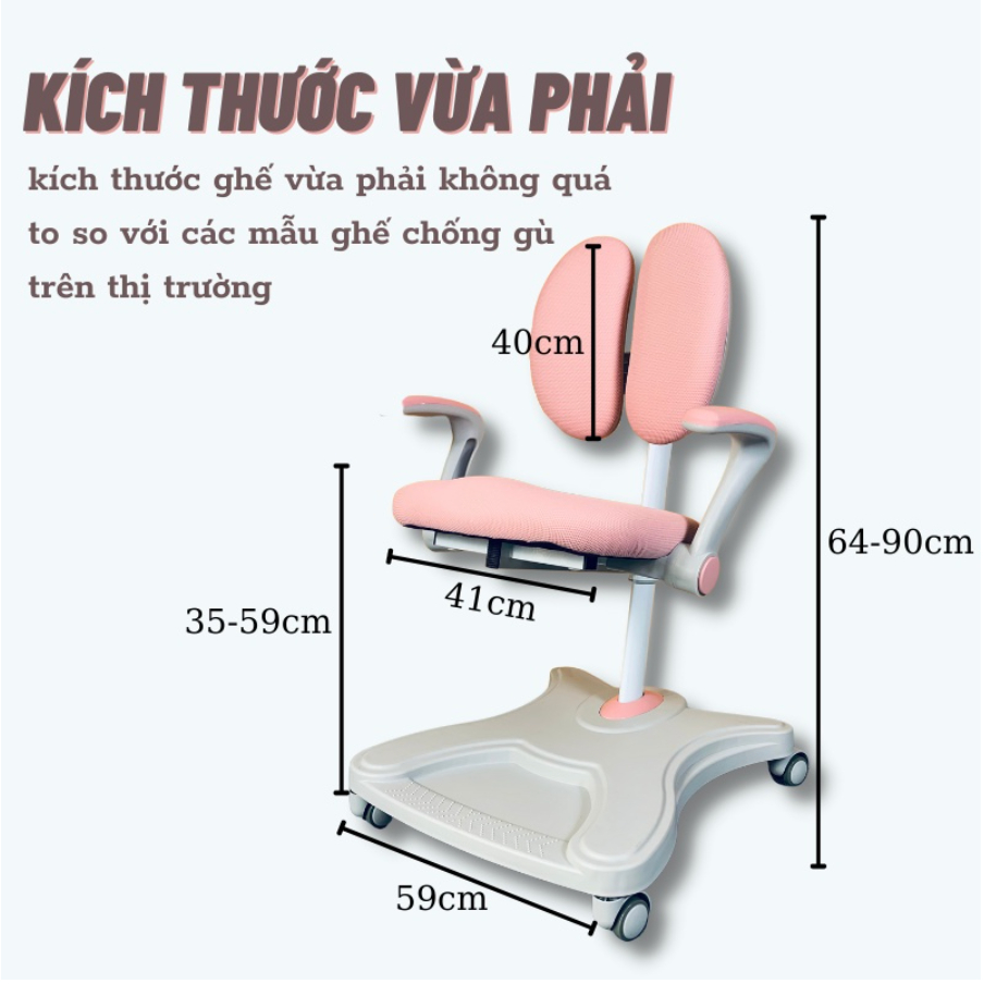 Ghế chống gù Winsmart G90, Ghế học sinh thông minh, Bảo hành 6 tháng