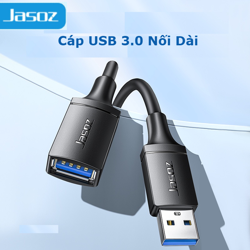 Cáp USB 3.0 nối dài JASOZ, Dài từ 0.5m-3m, truyền tải dữ liệu tốc độ cao, Hàng chính hãng, Bảo hành 18 tháng