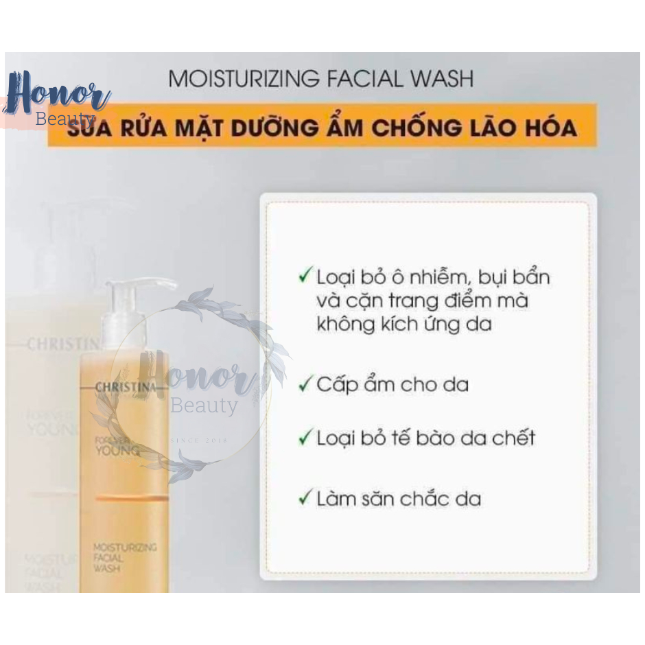 SỮA RỬA MẶT DƯỠNG ẨM- Toner FOREVER YOUNG MOISTURIZING FACIAL WASH