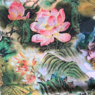 Vải voan chiffon hoa sen may áo dài đầm áo kiểu MS4551