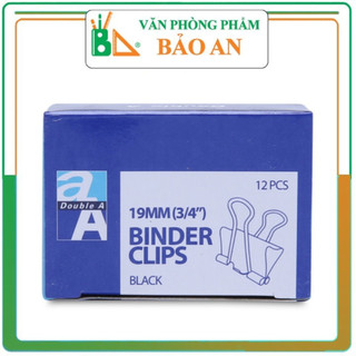 Kẹp đen 19mm double a- kẹp đen 19mm double a kẹp bướm/kẹp giấy màu đen double a
