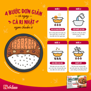 HOUSE FOODS (hộp 200g) VIÊN SỐT CÀ RI KIỂU NHẬT BẢN Java Curry Roux