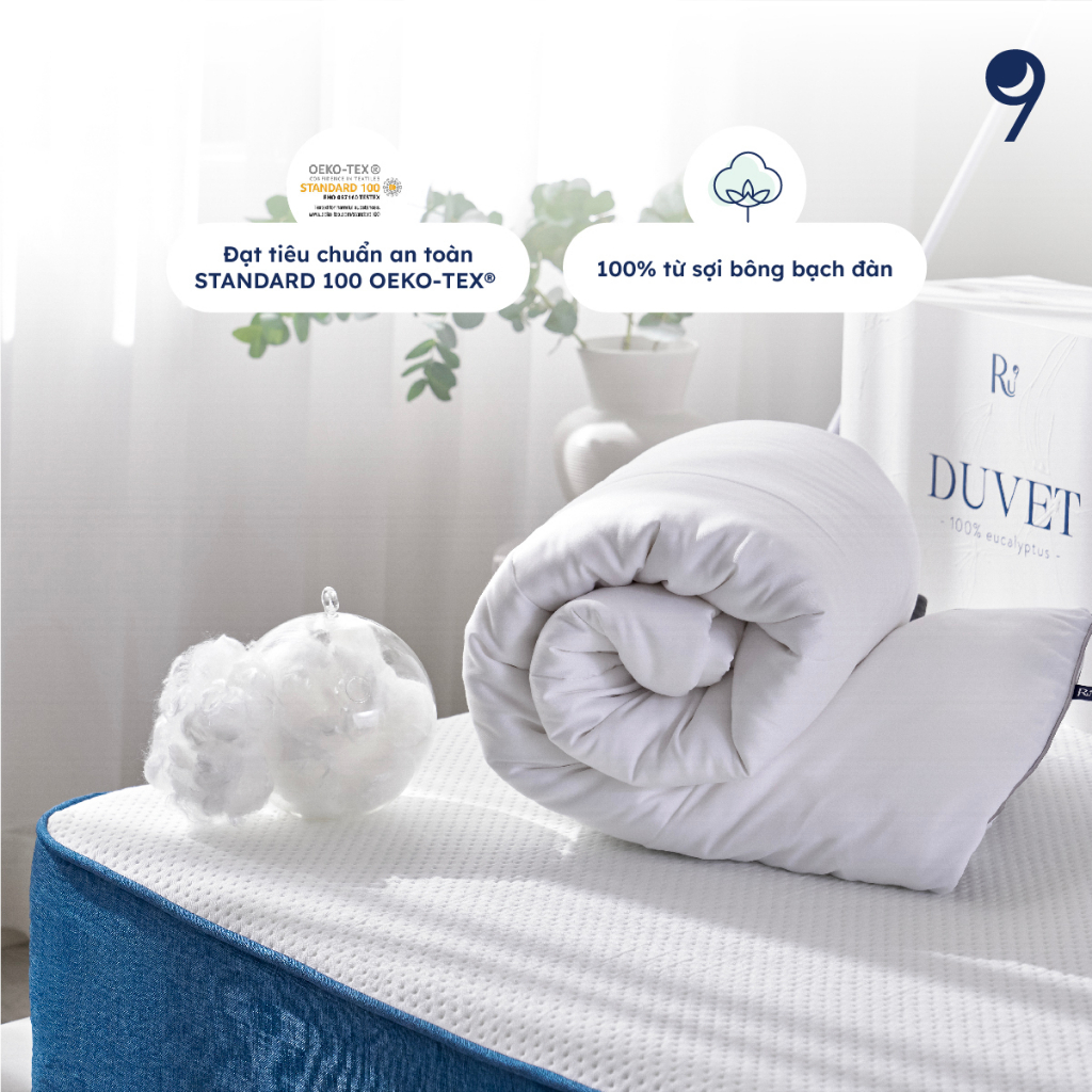 Chăn Mền Bạch Đàn Ru9 100% Từ Thiên Nhiên, An Toàn, Thoáng Mát - Eucalytus Duvet - 3 Kích Thước