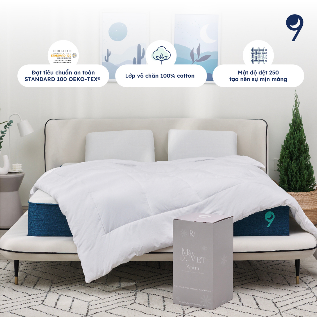 Chăn Mây Đông Ru9 Duvet, 100% từ thiên nhiên, Thông Thoáng & Mềm Mịn - Giúp Giấc Ngủ Ngon