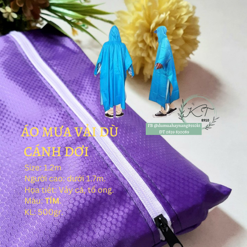 Áo mưa Cánh Dơi vải dù Da Cá cao cấp | 1m2 | 8910kt