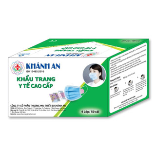 Hộp 50 cái khẩu trang y tế Khánh An 4 lớp kháng khuẩn  Kiểm Tra Hàng Không