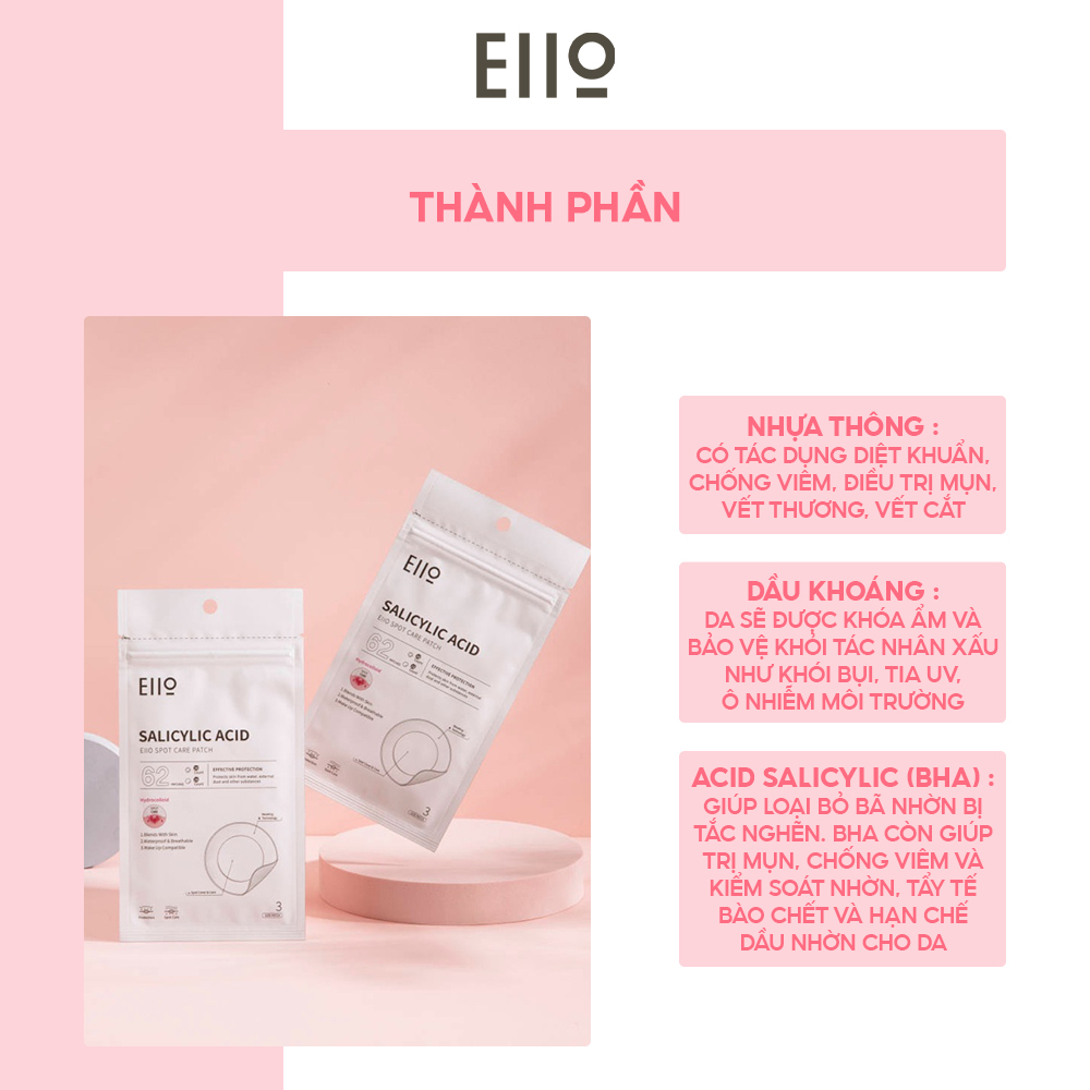 Miếng dán mụn EIIO SPOT CARE PATCH 62EA