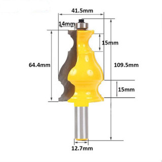 Mũi soi vàng chỉ phào đánh khung tranh - cốt 12.7mm, mũi router dánh phào chỉ