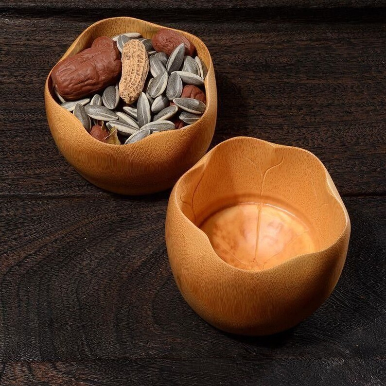 Thố tre lá sen Chawan Trà cụ pha Matcha