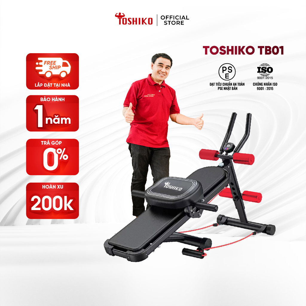 Máy Tập gym gập bụng thể dục thể thao Toshiko TB01