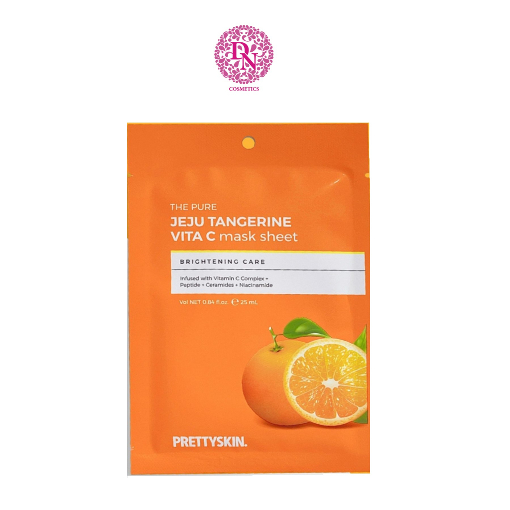 Mặt nạ Vitamin C Pretty Skin The Pure Jeju Tangerine Mask Lẻ 1 Miếng