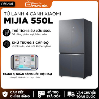 Tủ lạnh 4 cánh đá pha lê Inventer Xiaomi Mijia 550L có ngăn đông mềm - Bảo hành 18 tháng