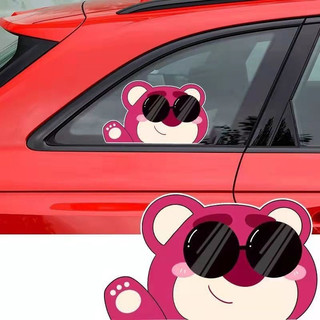 Sticker Dán Xe Ô Tô , Decal dán xe ô tô Gấu Lotso - Trang trí ngoại thất xe ô tô Decal dán ô tô Gấu Lotso