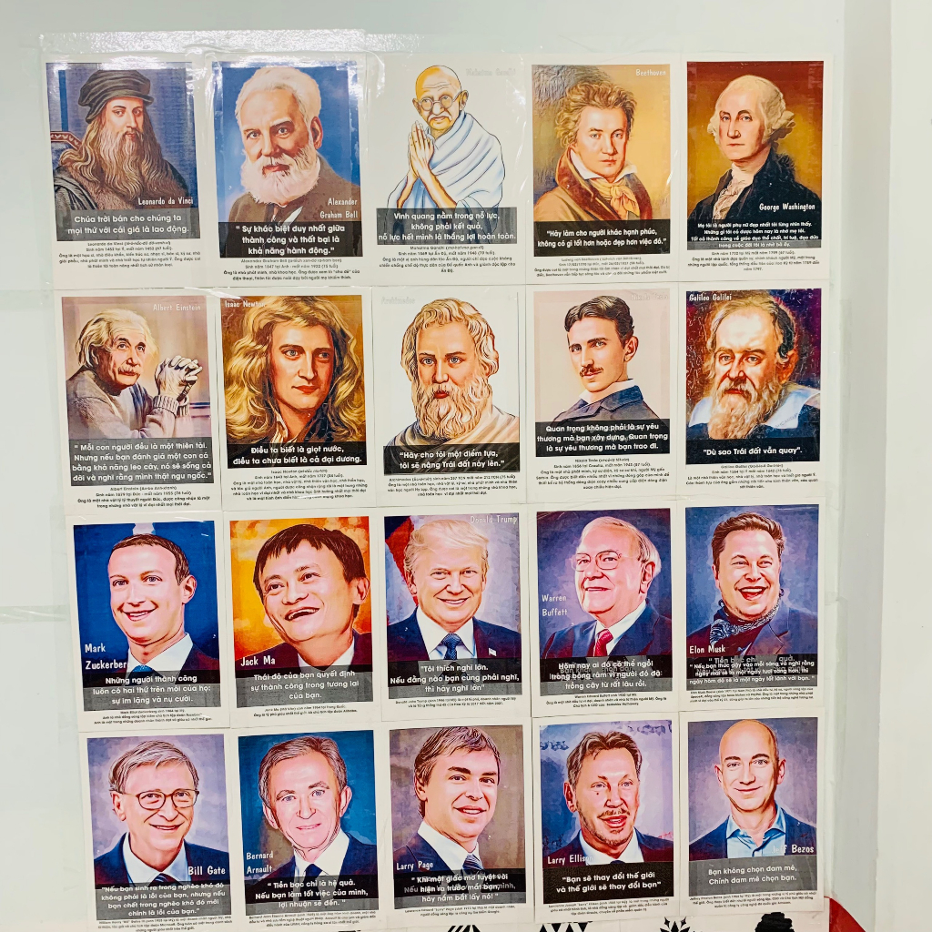 Poster bìa cứng dán tường TGXQ cho bé yêu thẻ học thông minh - TRANH DÁN TƯỜNG