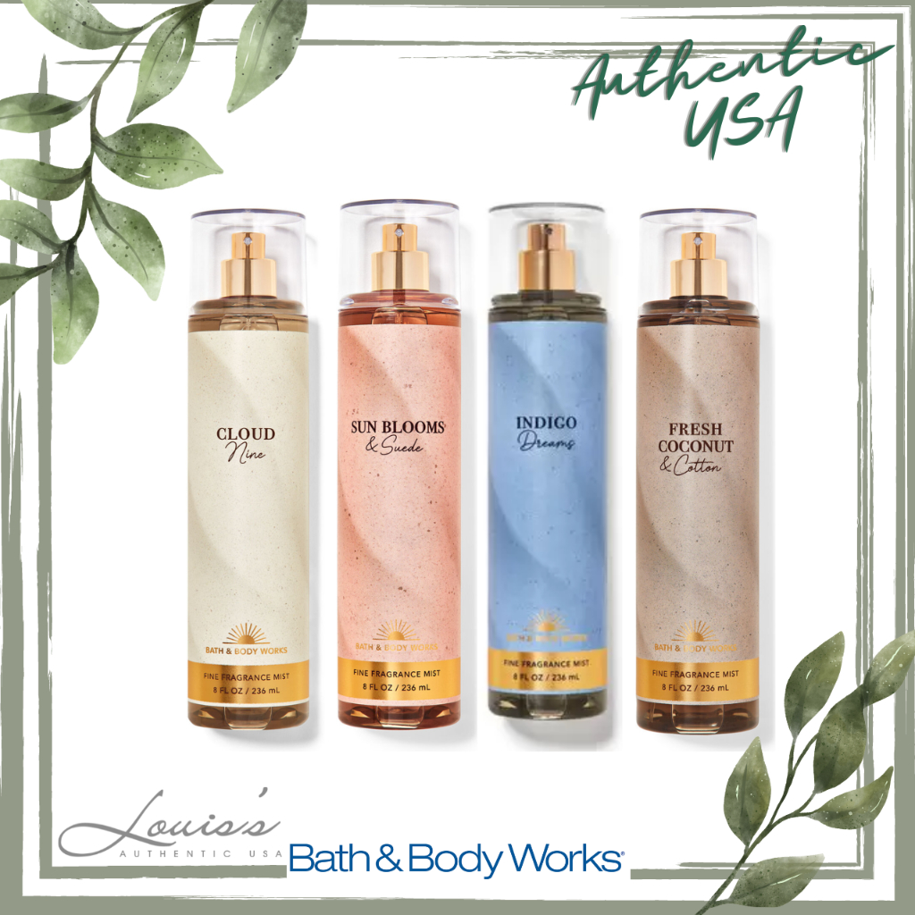 [ Tổng hợp Mini ] Body mist CLOUD NINE, FRESH COCONUT COTTON, SUN BLOOMS SUEDE, INDIGO DREAMS - Xịt thơm Bath Body Works