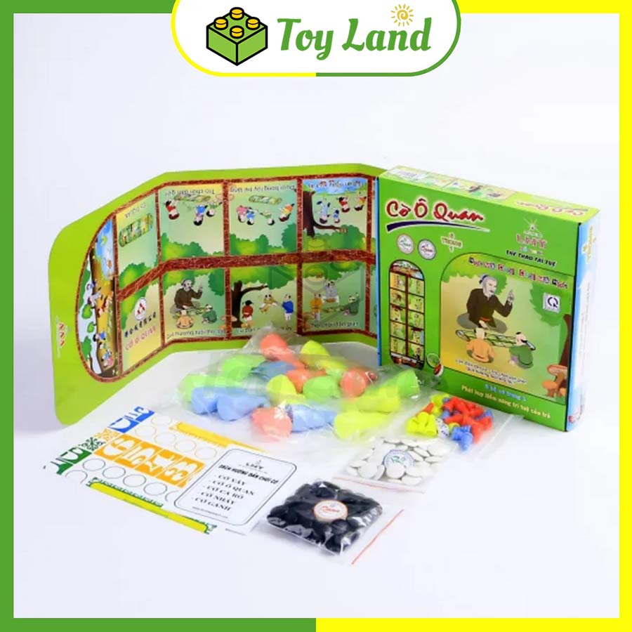 Cờ Ô Ăn Quan 6 in 1 Board Game Gồm Cờ Ô Ăn Quan, Cờ Cá Ngựa, Cờ Vây, Cờ Gánh, Cờ Nhảy, Cờ Caro Đồ Chơi