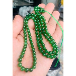 Vòng tay chuỗi 108 hạt xanh bích size 6 li