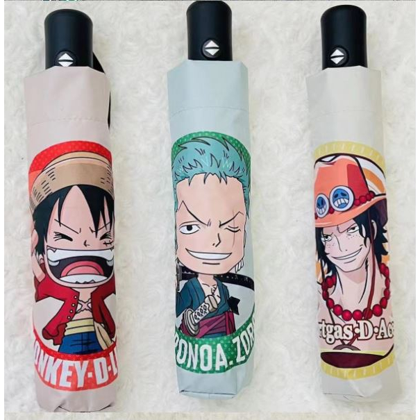 Ô Dù Che Mưa Nắng Cao Cấp Chống Thấm Nước Gấp Gọn, Dù Onepiece Luffy , zoro, ACE siêu ngầu