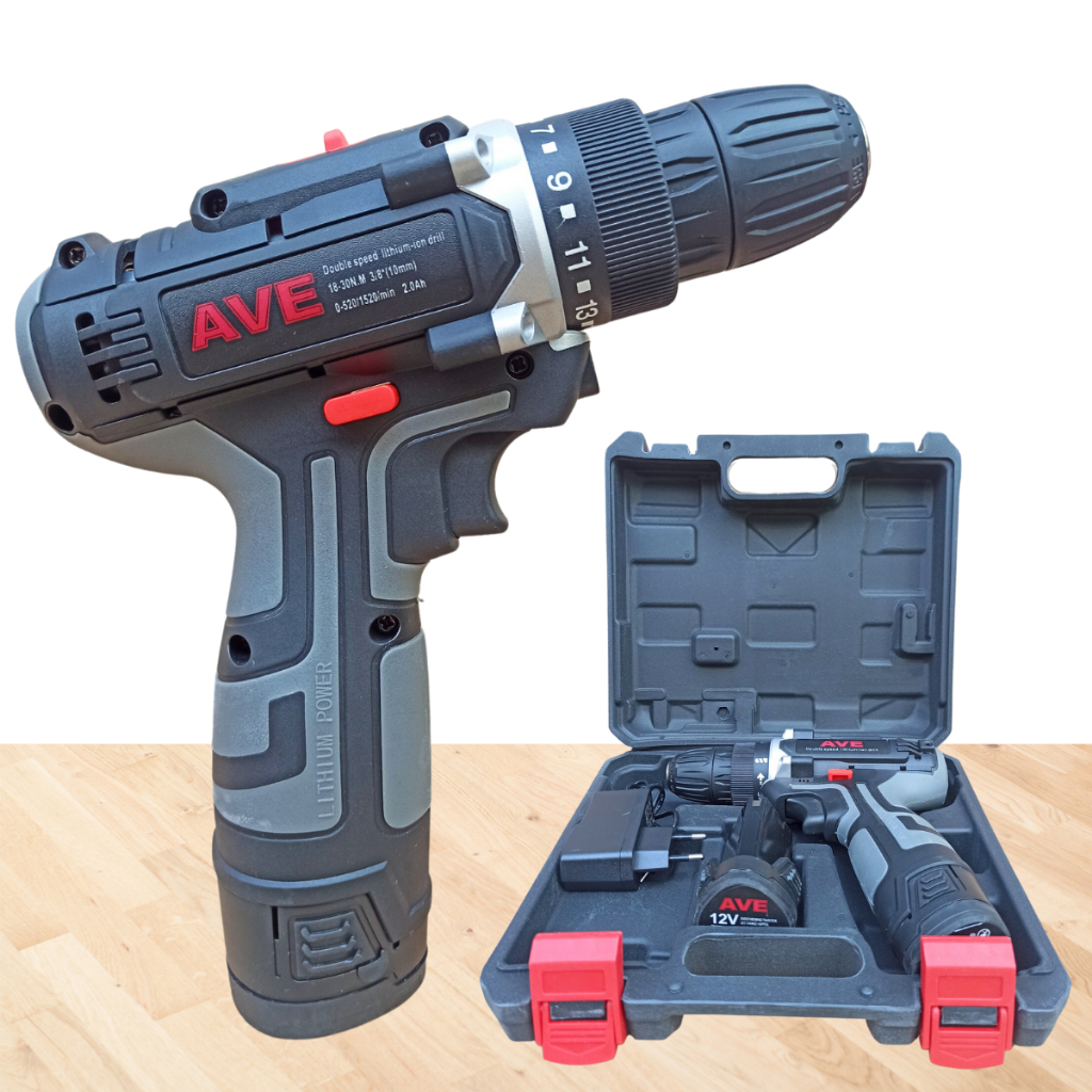 Máy Khoan Pin AVE 12V, Máy Khoan Bắt Vít Cầm Tay - Máy Khoan Pin 12V Giá Rẻ - Máy Khoan Gỗ, Khoan Sắt, Bắt Ốc vít,...