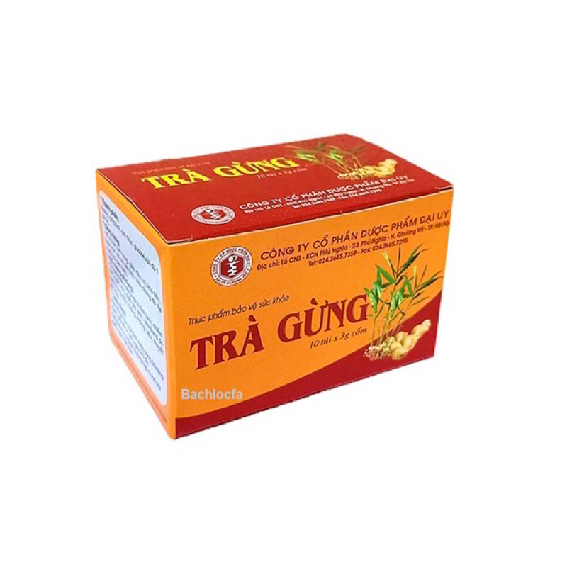 TRÀ GỪNG HÒA TAN ĐẠI UY -Làm ấm cơ thể, giảm đầy hơi, khó tiêu, giảm cảm lạnh hộp