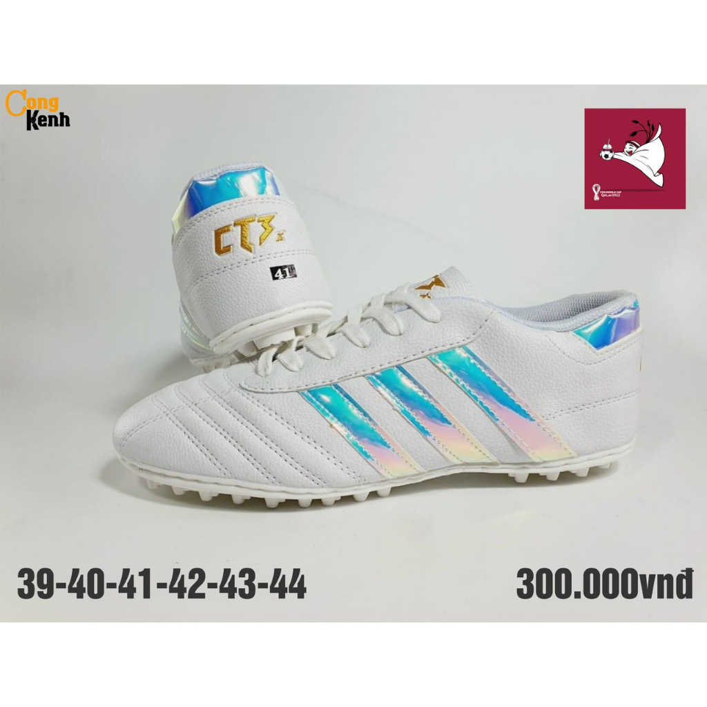 CT3 Bản Mới, Giày bóng đá Ct3 Chính Hãng-Da nhăn,Đế nhựa dẻo có in Logo và size,Khâu Full đế
