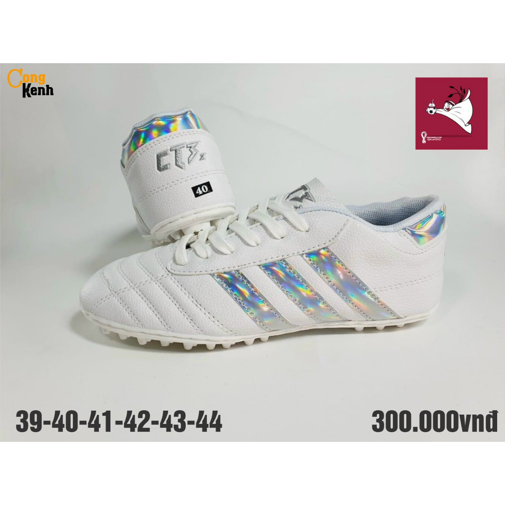 CT3 Bản Mới, Giày bóng đá Ct3 Chính Hãng-Da nhăn,Đế nhựa dẻo có in Logo và size,Khâu Full đế