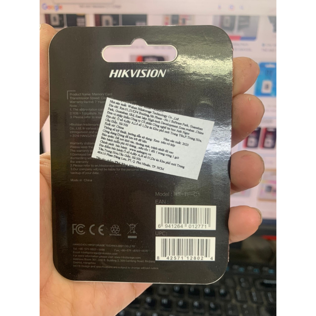 Thẻ nhớ Micro SD Hikvision HS-TF-C1 128Gb Class 10 92MB/s - Hàng Chính Hãng Bảo Hành 7 Năm