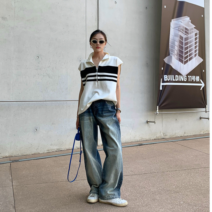 Quần Jean Ống Rộng Nam Nữ Unisex WASH Phủ Ánh Bạc Cao Cấp JS07 | BigBuy360 - bigbuy360.vn