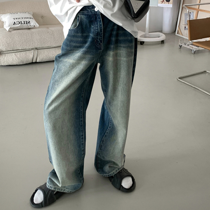 Quần Jean Ống Rộng Nam Nữ Unisex WASH Phủ Ánh Bạc Cao Cấp JS07 | BigBuy360 - bigbuy360.vn